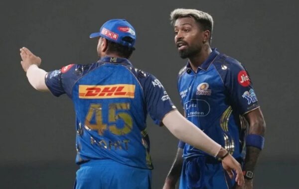 1777785496867 Mumbai Indians captain Hardik Pandya with Rohit Sharma