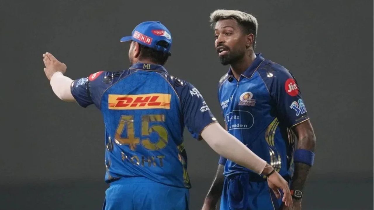 1777785496867 Mumbai Indians captain Hardik Pandya with Rohit Sharma